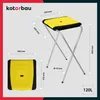 Diagrams showing the dimensions of a yellow and black trash bag stand. Anteprima dell’immagine prodotto