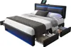 Łóżko tapicerowane 140 x 200 cm, ze złączem USB, z Podgląd zdjęcia produktu 6