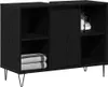 vidaXL Badezimmerschrank Schwarz 80 x 33 x 60 cm Produktbild-Vorschau 3