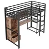 Letto a castello Flieks in metallo 90x200cm con armadio, Anteprima dell’immagine prodotto 10