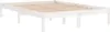 A white wooden bed frame with a slatted base. Náhľad obrázku produktu