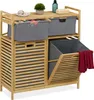 Cesto portabiancheria Relaxdays, 2 contenitori ribaltabili Anteprima dell’immagine prodotto 1