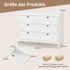 Drewniana komoda z 6 szufladami, szafka do przechowywania z Podgląd zdjęcia produktu 8