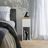 sada 2 úzkých nočních stolků ComfortCove 20x30x55 cm bílé Náhled obrázku produktu 6