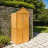 Armoire de jardin Kadi 80,5 x 60 x 213,5 cm - marron Voir les images du produit 9