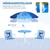 Outsunny 4 tlg. Kindersitzgruppe Garten 2 Klappstühle Produktbild-Vorschau 5