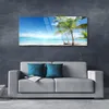 Glasbilder 125x50 Wandbild Druck auf Glas Palmen Meer Produktbild-Vorschau 3