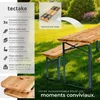 Ensemble table et bancs SISSI 3 pièces pliables - marron Voir les images du produit 2