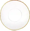 Piatto piano in vetro basso dorato 28 cm Anteprima dell’immagine prodotto 1