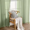 Set di 2 tende trasparenti in voile, color verde salvia, Anteprima dell’immagine prodotto 3