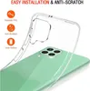 A clear phone case is shown on a light green phone, highlighting its features. Anteprima dell’immagine prodotto