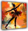 Abstrakt Ballerina leuchtende Farben Leinwandbild Wandbild Produktbild-Vorschau 1
