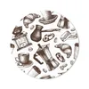 MuchoWow® Mauspad Mousepad Kaffee - Croissant - Muster Produktbild-Vorschau 1