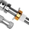 Close-up of a tubular lock pick tool with a silver handle and a gold ring with pins. Produktbild-Vorschau