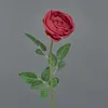 artplants.de Kunst Rose THYRI, rot, 65cm - Textil Rose Produktbild-Vorschau 1