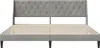 vidaXL Letto con testiera Grigio chiaro 180 x 200 cm Anteprima dell’immagine prodotto 4