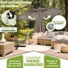 tillvex Alu Ampelschirm Cappuccino LED Solar Ø 300 cm mit Produktbild-Vorschau 3