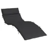 Möbel Sonnenliegen-Auflage Schwarz 180x60x3 cm Produktbild-Vorschau 2