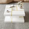 Table basse à deux niveaux de la marque Merax, avec des Voir les images du produit 3