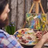 Relaxdays Mischpalette Holz, 5er Set, Farben mischen, B x Produktbild-Vorschau 3