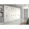 Drehtürenschrank ELENA 4D Weiß mit schwarze Griffe - Produktbild-Vorschau 9