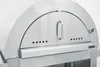 A close-up shot of a stainless steel pizza oven. Produktbild-Vorschau