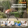 Campingstuhl klappbar mit Holzarmlehnen Extra hoch – Produktbild-Vorschau 6
