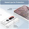 Close-up view of a clear phone case on a phone, highlighting protective features. Produktbild-Vorschau