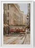 Blick auf Lissabon und Straßenbahn– Wandbild mit Rahmen – Produktbild-Vorschau 1