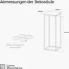 LAMO Manufaktur Blumenständer Weiß aus Metall 68 cm | Produktbild-Vorschau 3