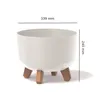 Blumentopf mit Füßen Pflanzkübel D 34 cm Kunststoff Weiß Produktbild-Vorschau 3