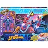 The image shows the packaging for a Marvel Spider-Man Bend and Flex Missions toy set, featuring Spider-Man and Groot figures in a dynamic, action-oriented scene against a cosmic background. Produktbild-Vorschau