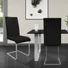 ML-Design 2er Set Esszimmerstuhl mit Rückenlehne, Schwarz, Produktbild-Vorschau 1
