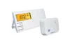 A white digital thermostat and a white wireless receiver are shown against a white background. Produktbild-Vorschau