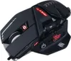A black gaming mouse with red accents is shown from a slightly elevated side angle against a white background. Podgląd zdjęcia produktu