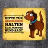 Metallschild mit Hunde Motiv und Spruch: Bitte Tür Produktbild-Vorschau 2