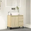 Badschrank Sonoma-Eiche 65x33x60 cm Holzwerkstoff Produktbild-Vorschau 3