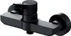 A black shower faucet on a white background. Produktbild-Vorschau