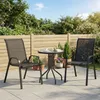 Bistro-Set3-teiligWetterfestGartenmöbelSetmitGlastischStapel Produktbild-Vorschau 2