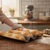 Baguette Baguetteform Blech für 3 Baguettes antihaft Produktbild-Vorschau 3