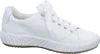 A white leather sneaker with white laces is shown from the side against a white background. Náhled obrázku produktu