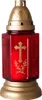 Bougie funéraire avec verre bella rouge sans bougie Voir les images du produit 1