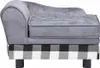 vidaXL Pohovka pre psov šedá 57x34x36 cm Plyš Náhľad obrázku produktu 4