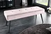Design Sitzbank BOUTIQUE 100cm rosa Samt schwarze Produktbild-Vorschau 3