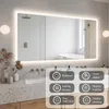 LED-Badspiegel 100x70 cm, dimmbar, 3 Lichtfarben, Touchschalter, beschlagfrei Productafbeelding-voorbeeld