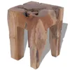 The Living Store Tabouret bois massif teck Voir les images du produit 2