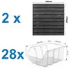 Nástenná polica do dielne s 28 priehľadnými úložnými boxmi, Náhľad obrázku produktu 7