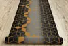 Läufer Antirutsch 110 cm HEKSAGON Hexagon schwarz / gold Produktbild-Vorschau 5