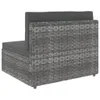 The Living Store 2-tlg. Garten-Lounge-Set Poly Rattan Grau Produktbild-Vorschau 8