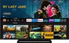 A television screen displaying a streaming service interface with movie and TV show posters. Produktbild-Vorschau